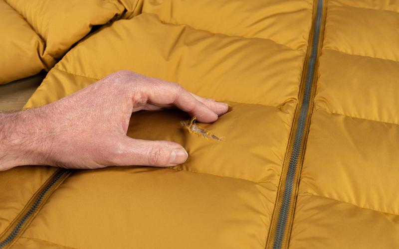 Cut away the loose threads