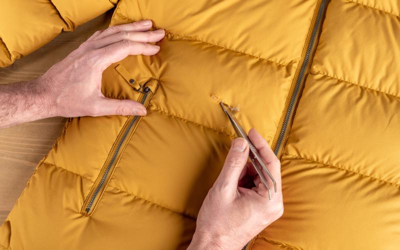 Cut away the loose threads